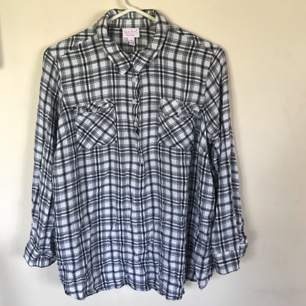 Isabel maternity button up